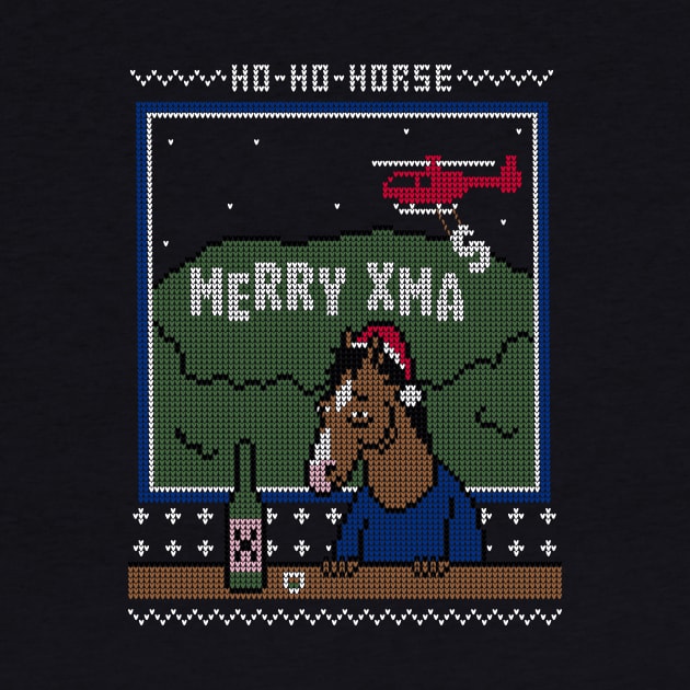 Ho-Ho-Horse! - Ugly Christmas Sweater by Raffiti